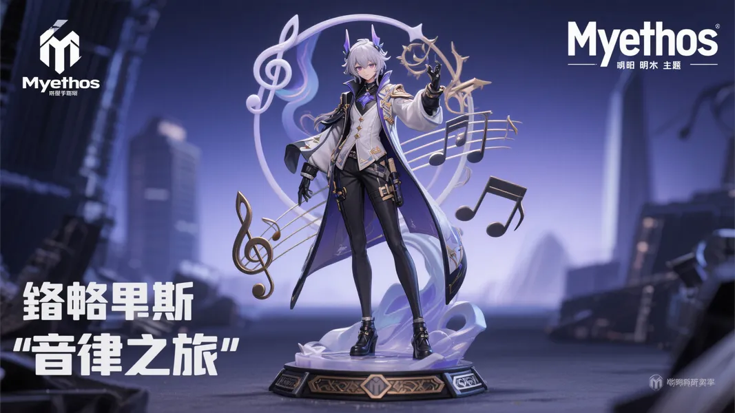 Myethos发布《明日方舟》逻各斯“音律之旅”主题手办模型