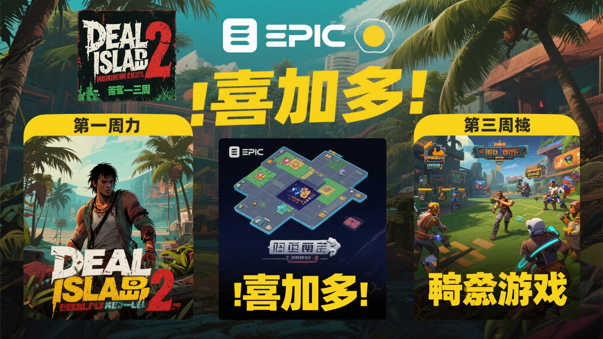 Epic免费送两款游戏：《死亡岛2》领衔，下周三款神秘大作待揭晓！
